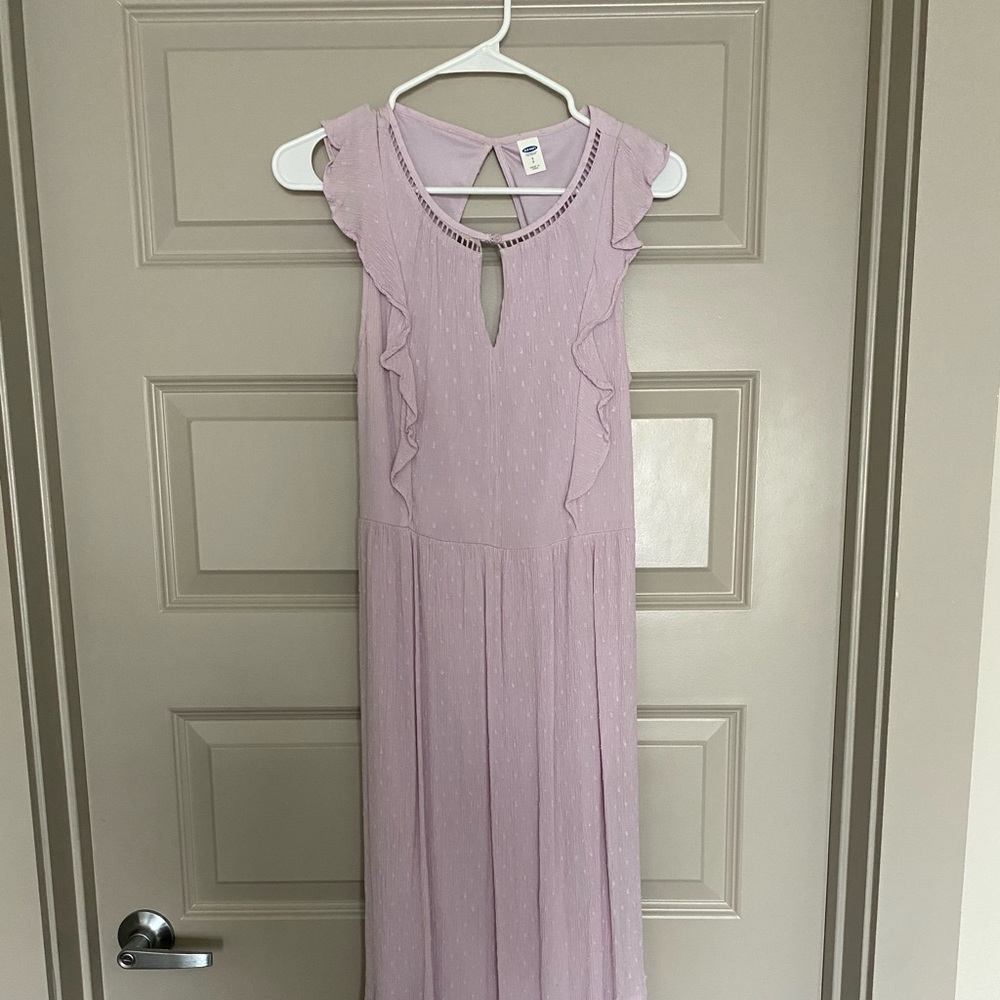 Purple midi dress